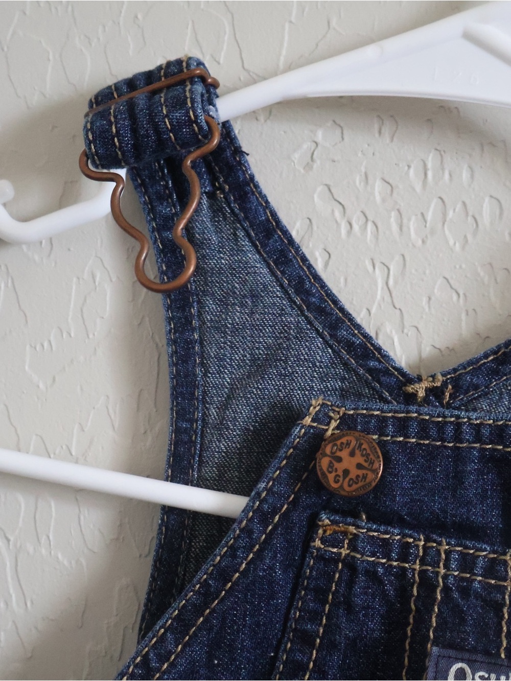 OshKosh B'gosh Dark Blue Denim Shortalls for Kids - Picture 5 of 6